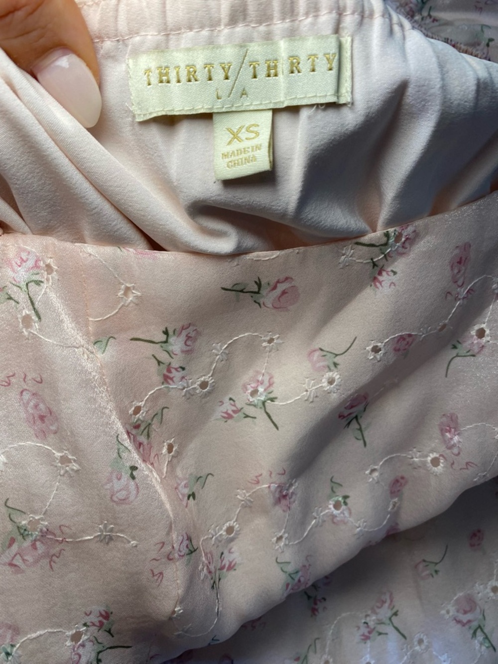 Baby Pink Floral Puff-Sleeve Babydoll Dress - Picture 6 of 8